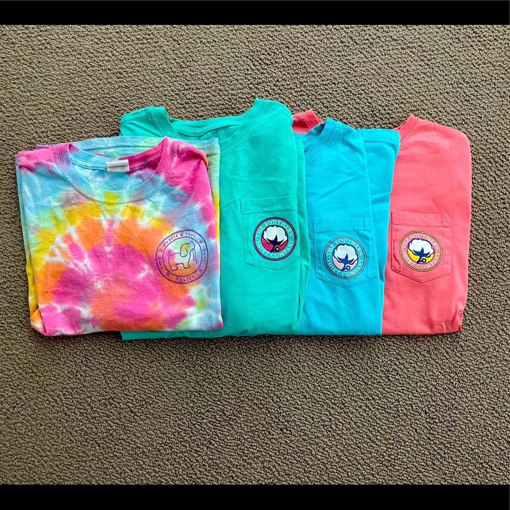 Lot of 4 youth large long sleeve tshirts